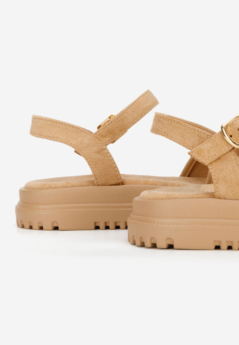 Donetia camel platform szandál szandál