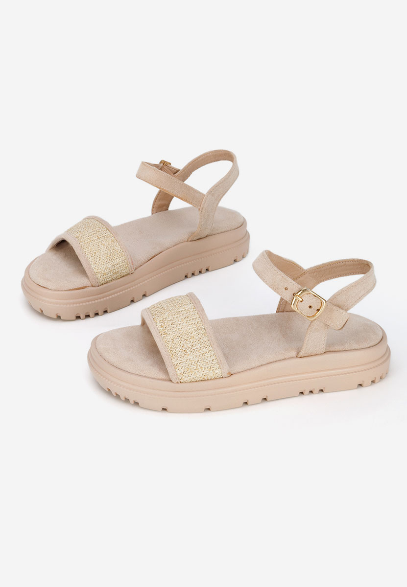 Donetia khaki platform szandál szandál