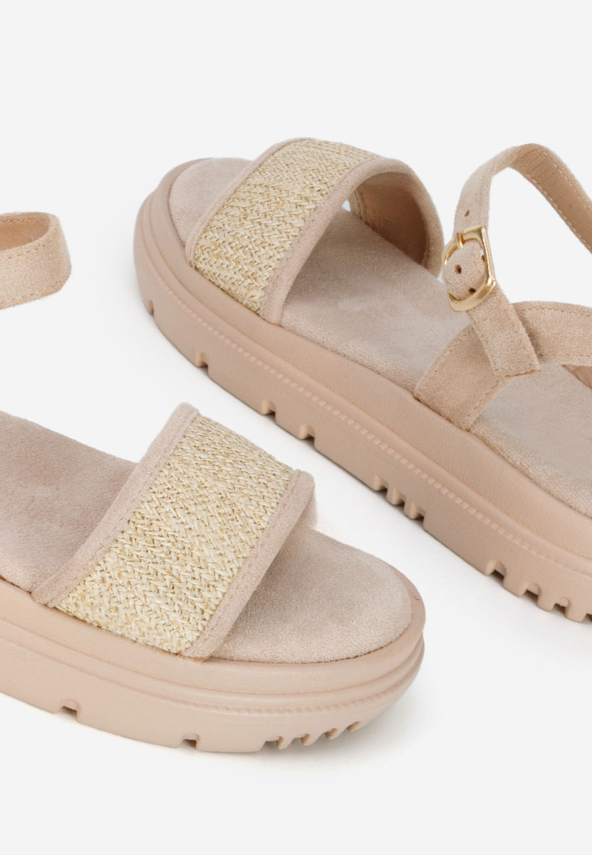 Donetia khaki platform szandál szandál