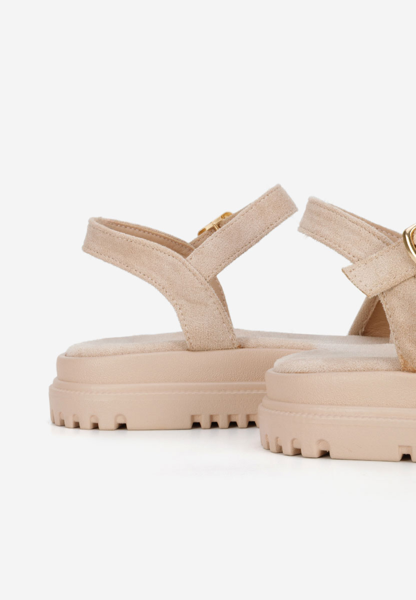 Donetia khaki platform szandál szandál
