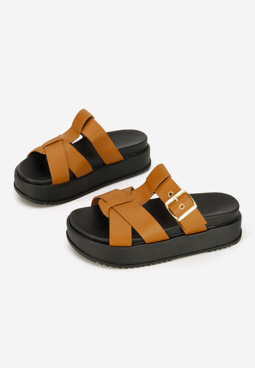 Inaria camel telitalpú platform papucs