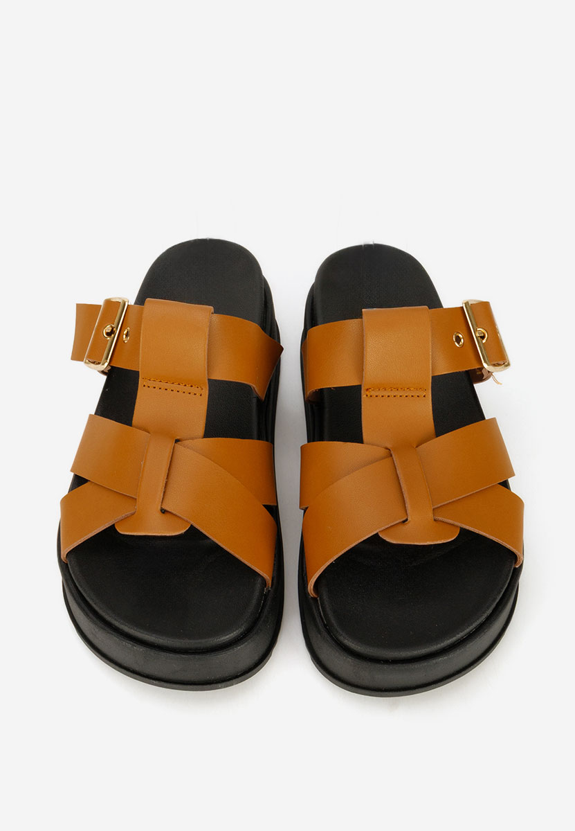 Inaria camel telitalpú platform papucs