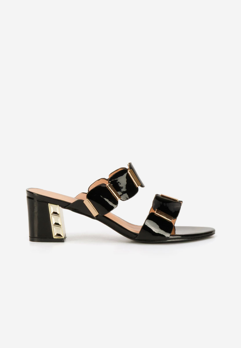 Raniela fekete magassarkú papucs