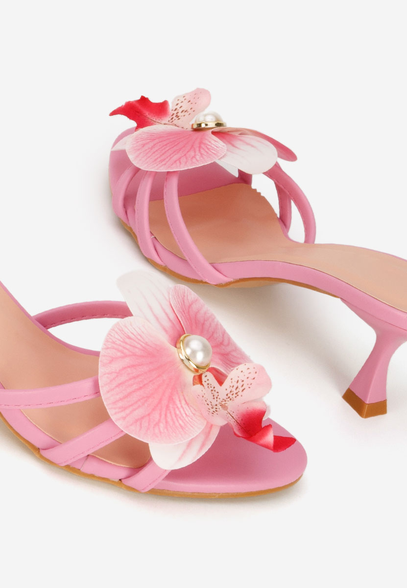 Florentia rózsaszín magassarkú papucs