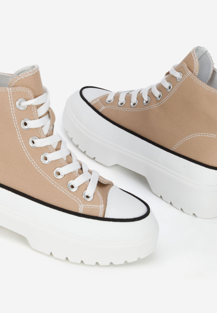 Fiorela khaki magasszárú teniszcipő