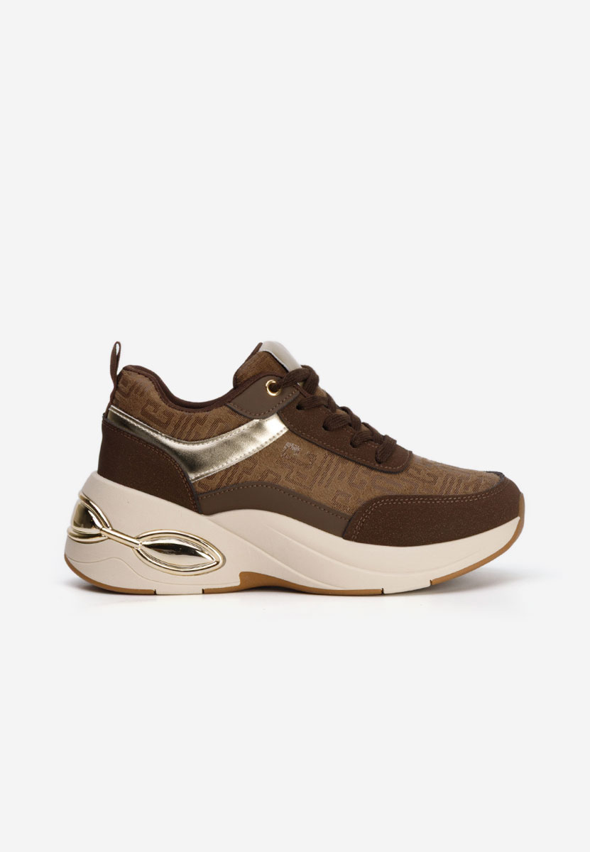 Nezela barna platform sneaker cipő 