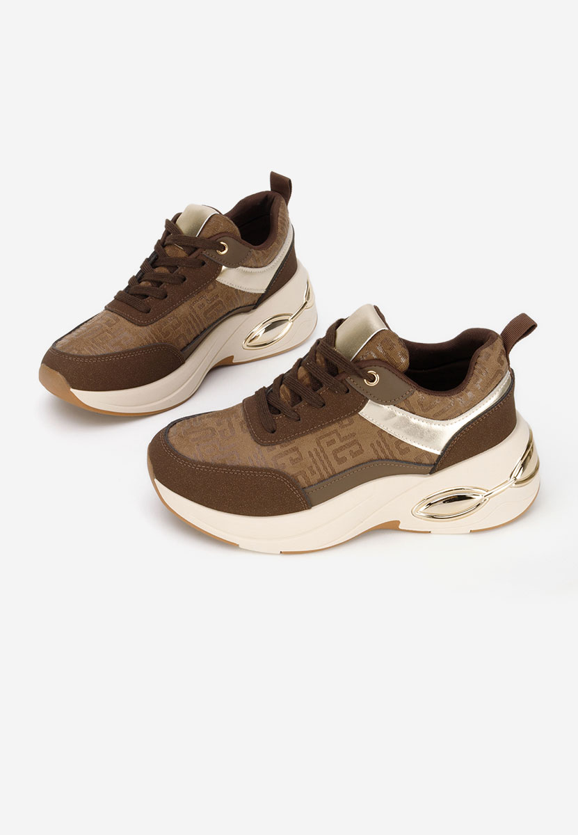 Nezela barna platform sneaker cipő 