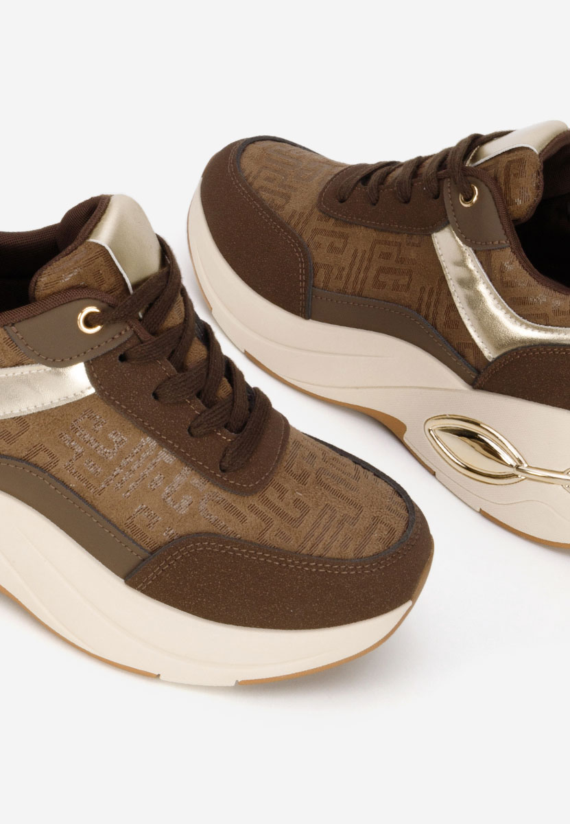 Nezela barna platform sneaker cipő 