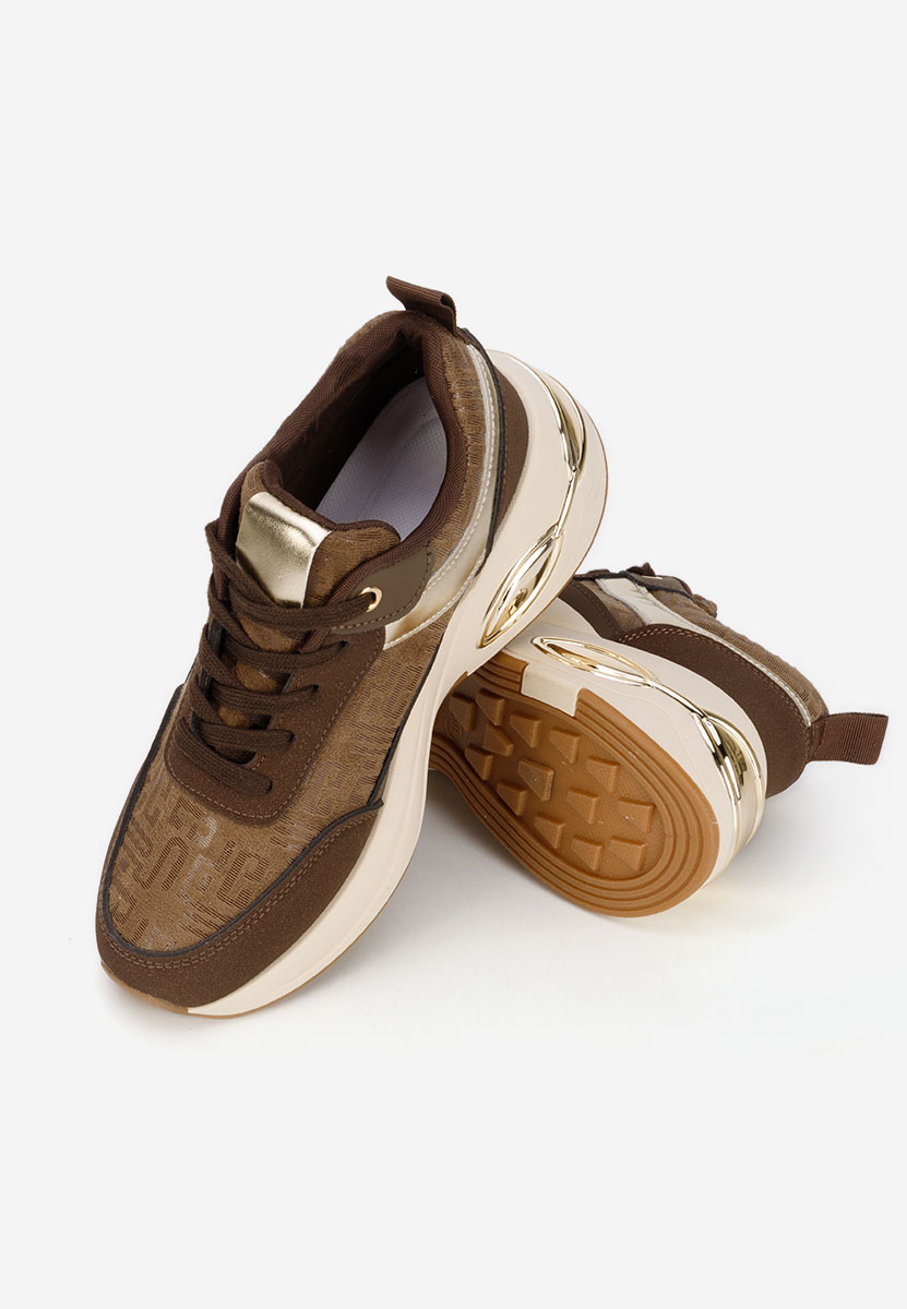 Nezela barna platform sneaker cipő 