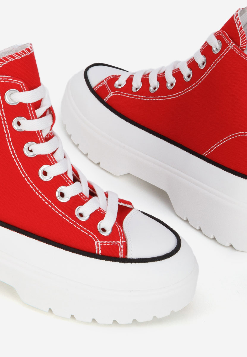 Fiorela piros magasszárú teniszcipő