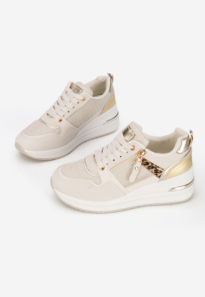 Snuvira bézs platform sneaker cipő 