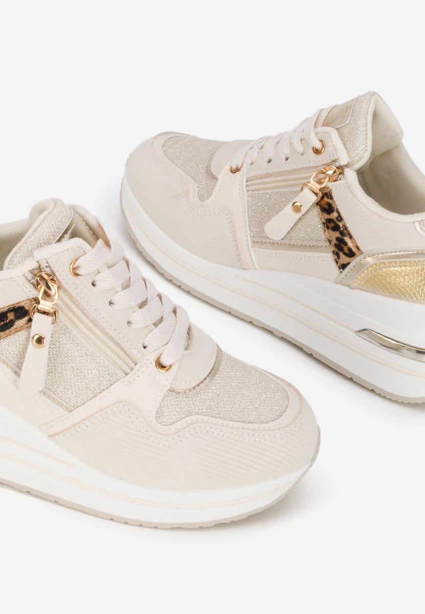 Snuvira bézs platform sneaker cipő 
