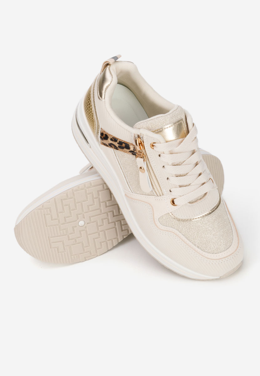 Snuvira bézs platform sneaker cipő 