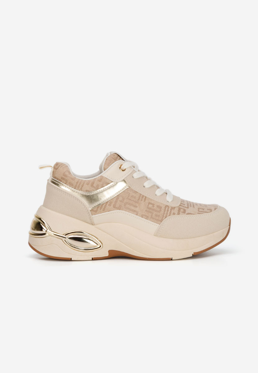 Nezela bézs platform sneaker cipő 