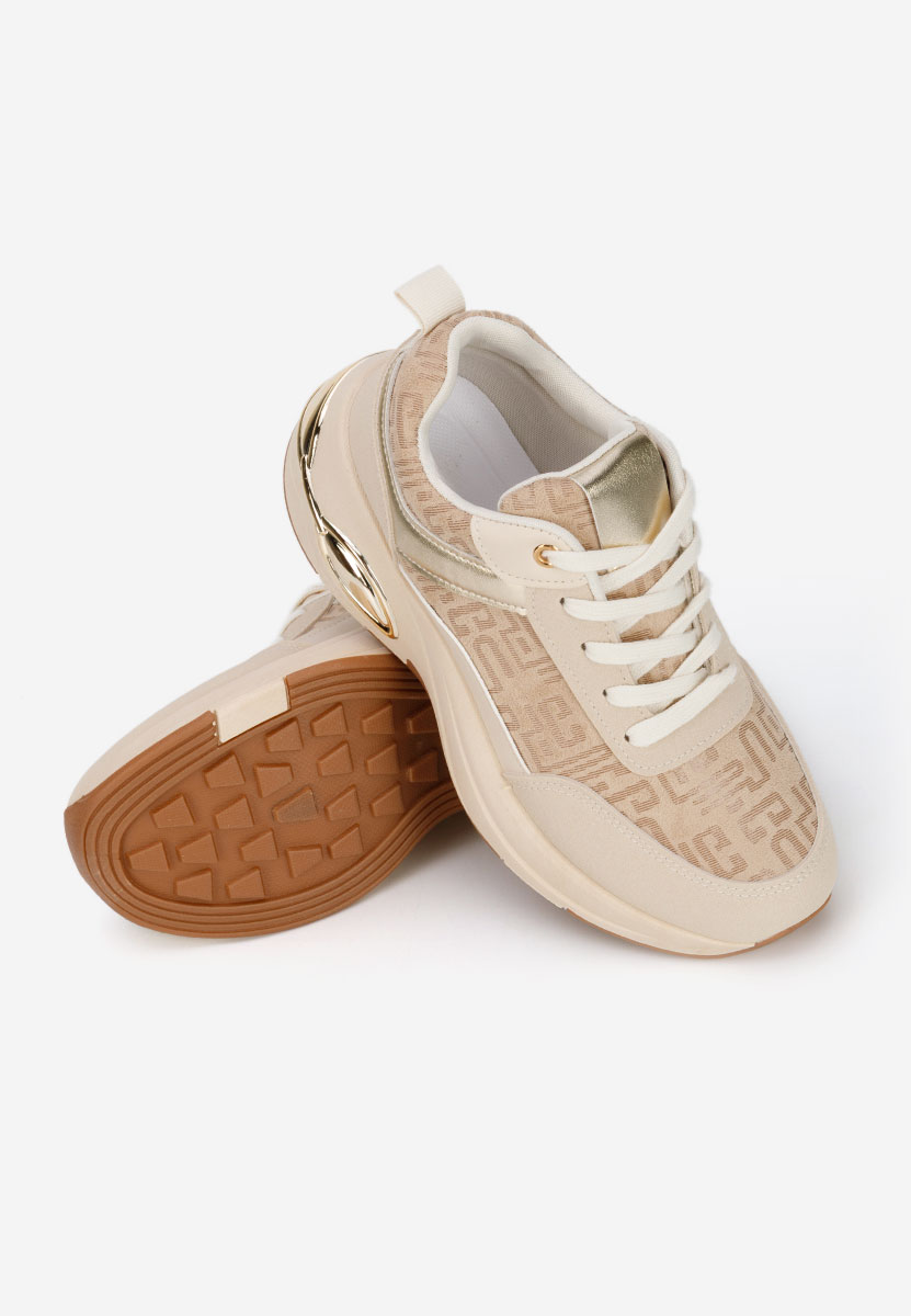 Nezela bézs platform sneaker cipő 