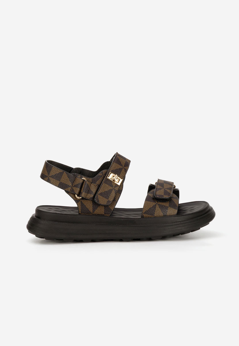 Gennia fekete vastag talpú szandál