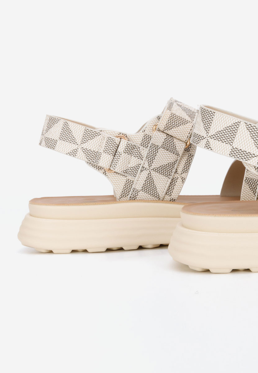 Gennia bézs vastag talpú szandál