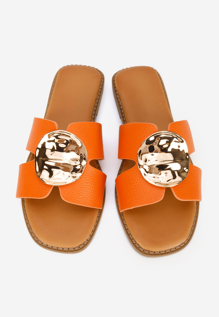 Klarina narancssárga női papucs