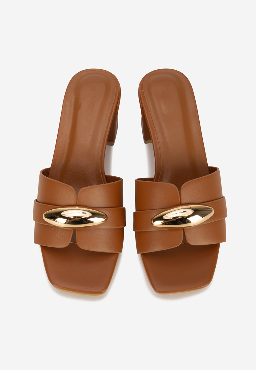 Siminea camel magassarkú papucs