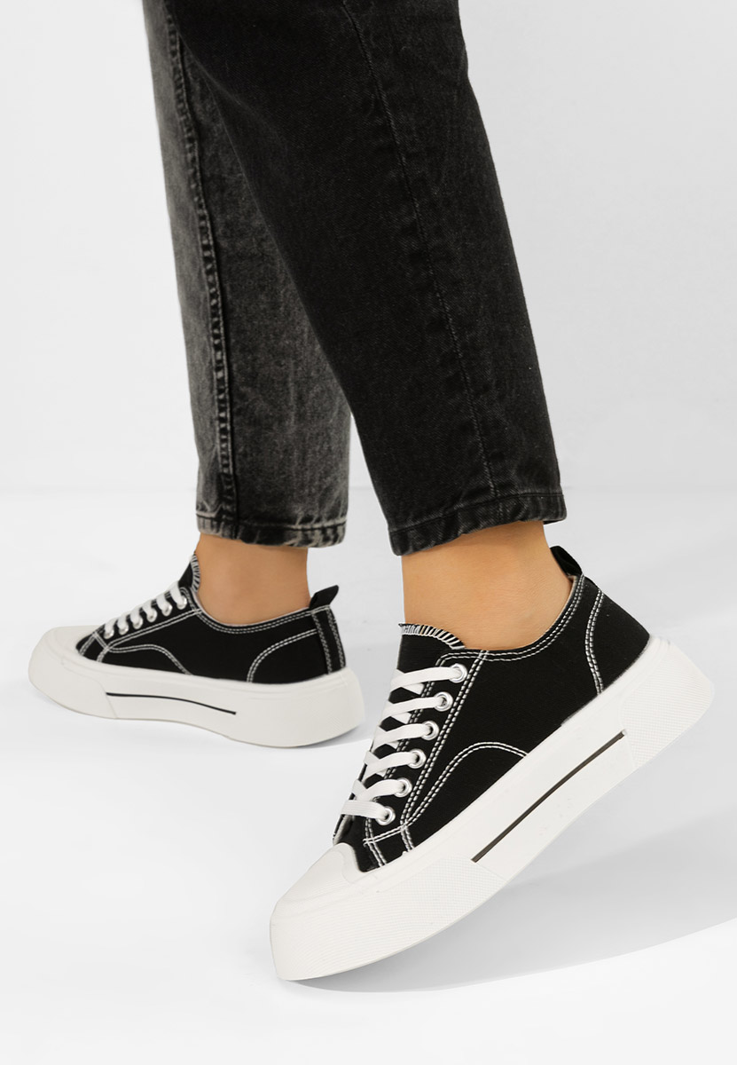 Jessia fekete női teniszcipő