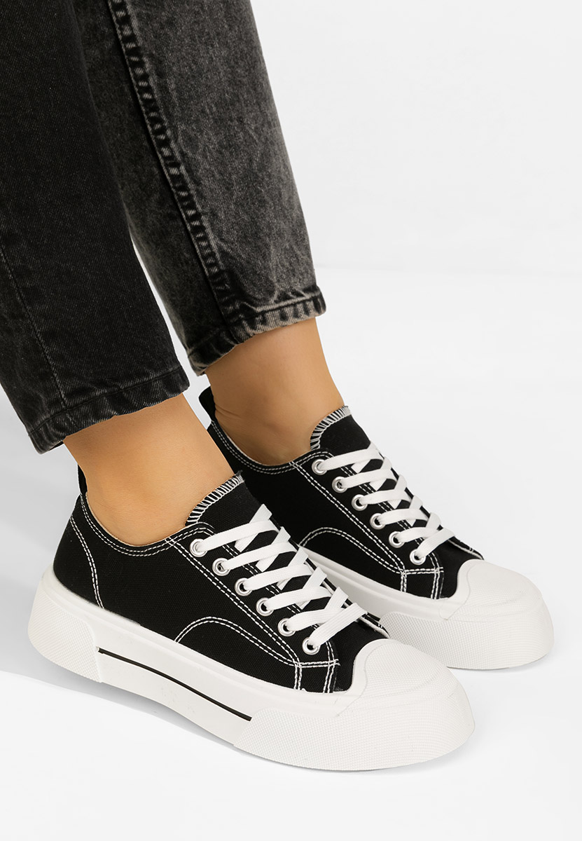 Jessia fekete női teniszcipő