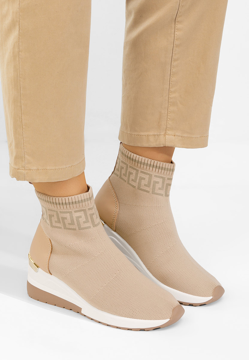 Ofelina bézs női sneaker cipők