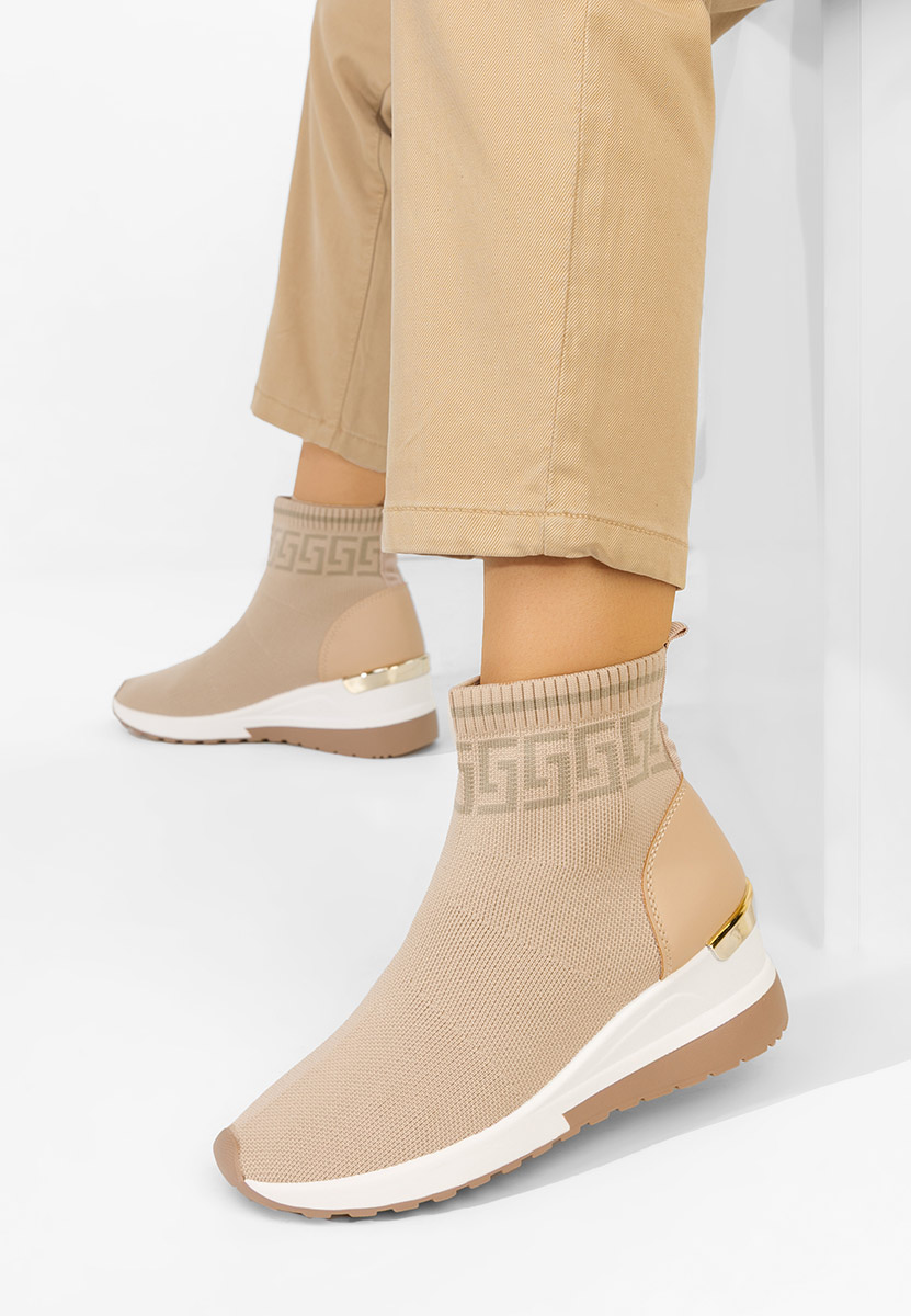 Ofelina bézs női sneaker cipők