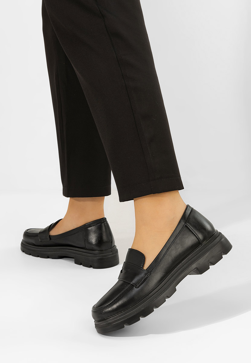 Danielia fekete női mokaszin