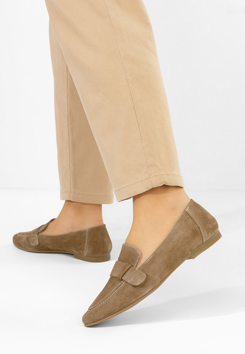 Catrinelia bézs bőr mokaszin női