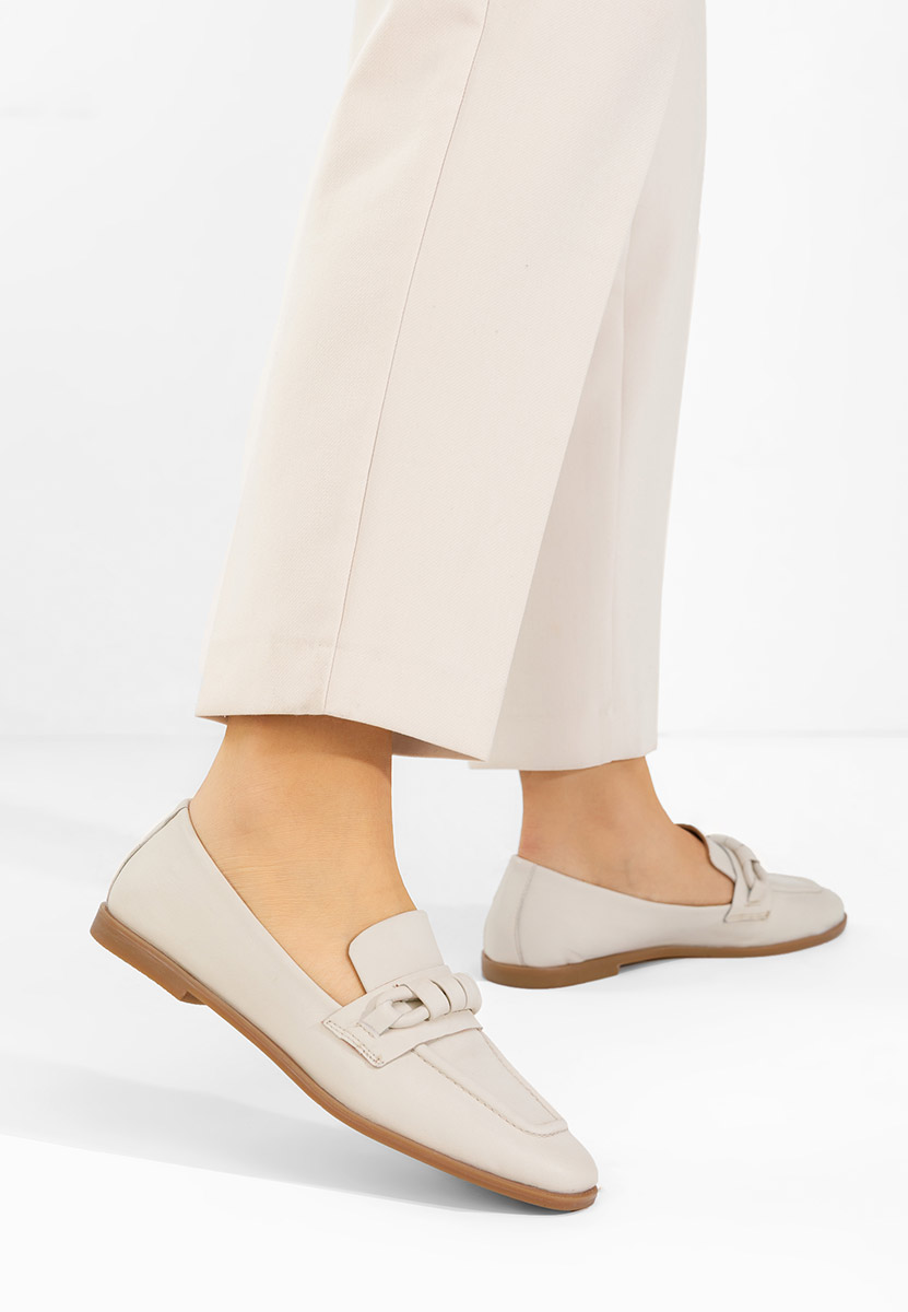 Meltana bézs bőr mokaszin női