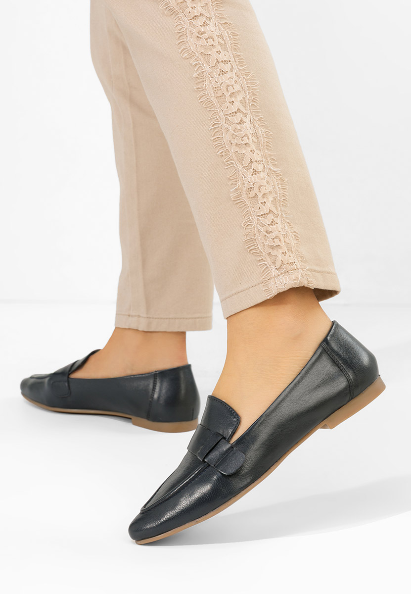 Catrinelia v2 tengerészkék bőr mokaszin női