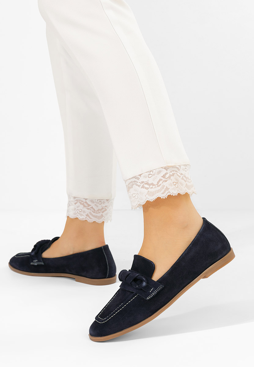 Meltana tengerészkék bőr mokaszin női