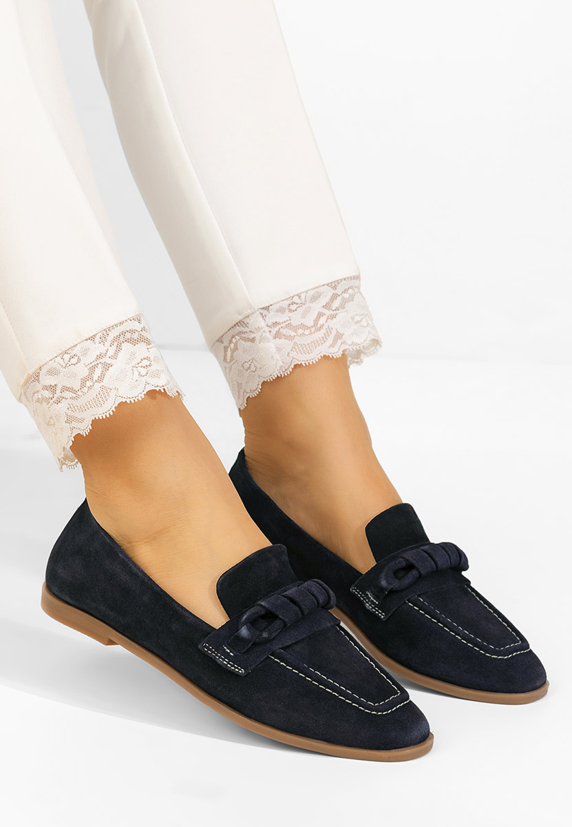 Meltana tengerészkék bőr mokaszin női