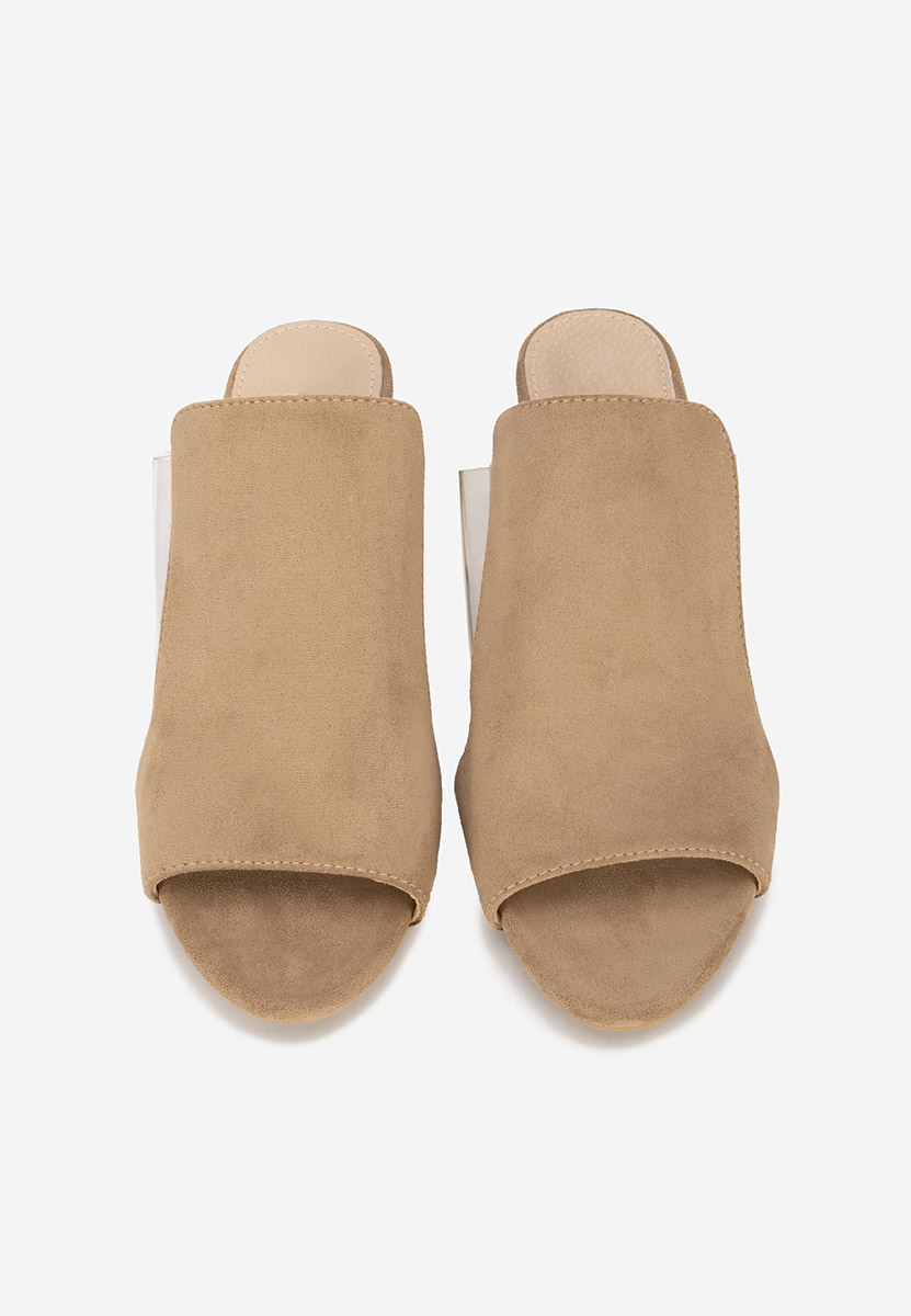 Floriana khaki magassarkú papucs