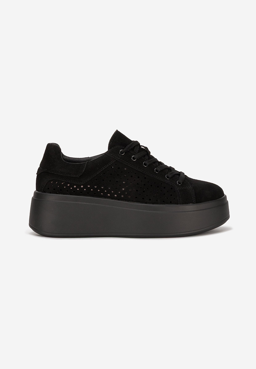 Siminia fekete telitalpú platform sneaker
