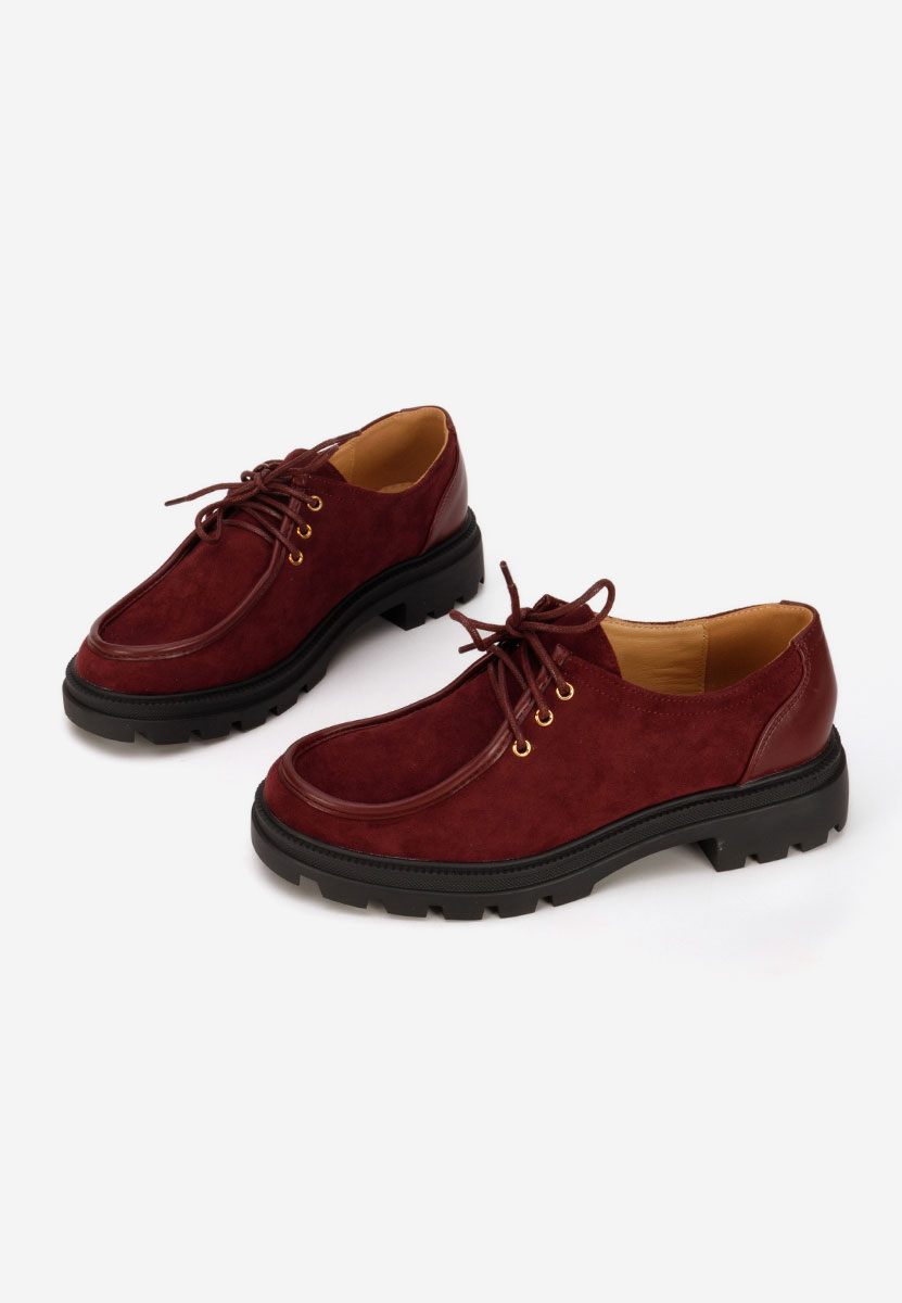 Seliora borvörös fűzős női cipő