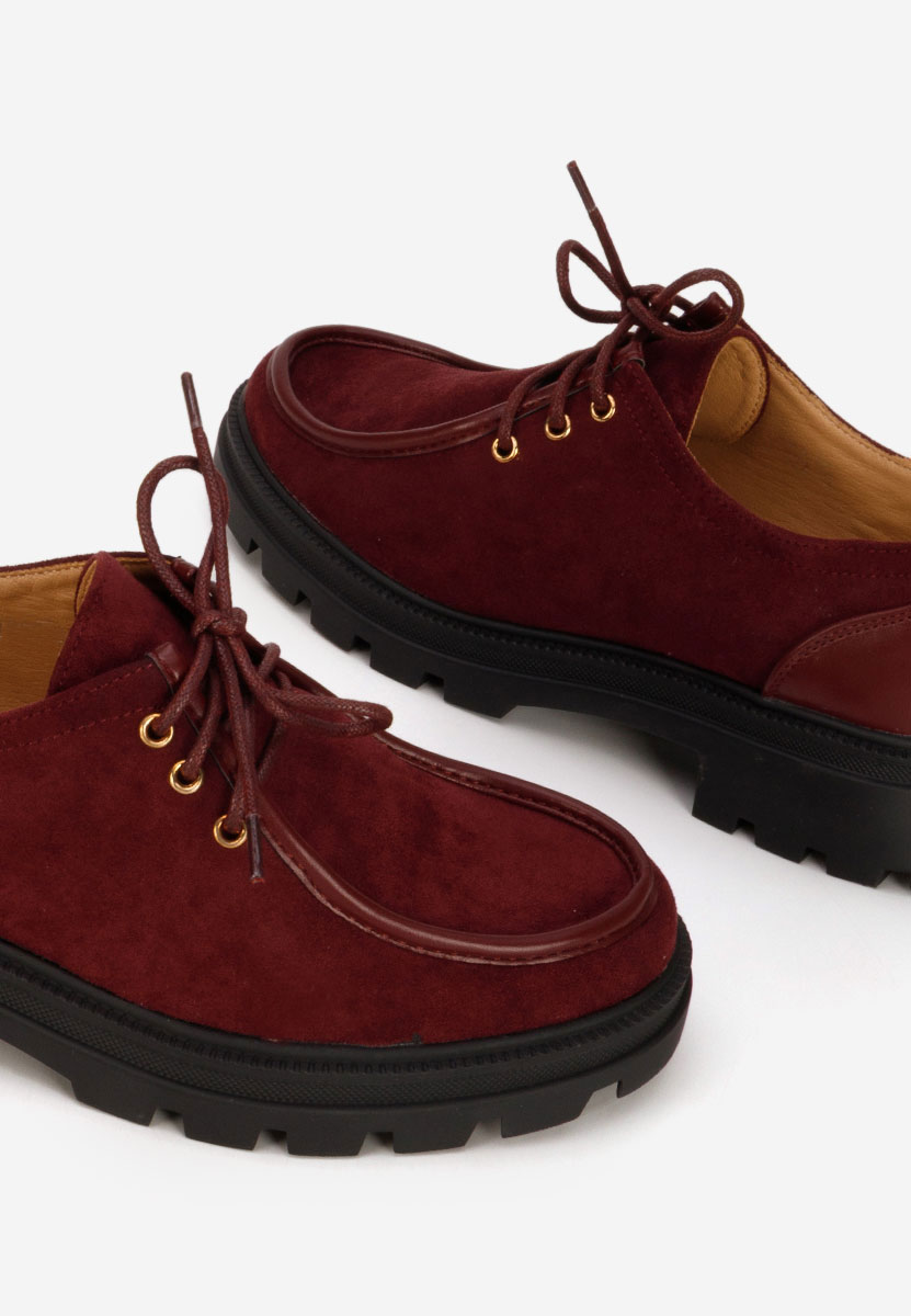 Seliora borvörös fűzős női cipő