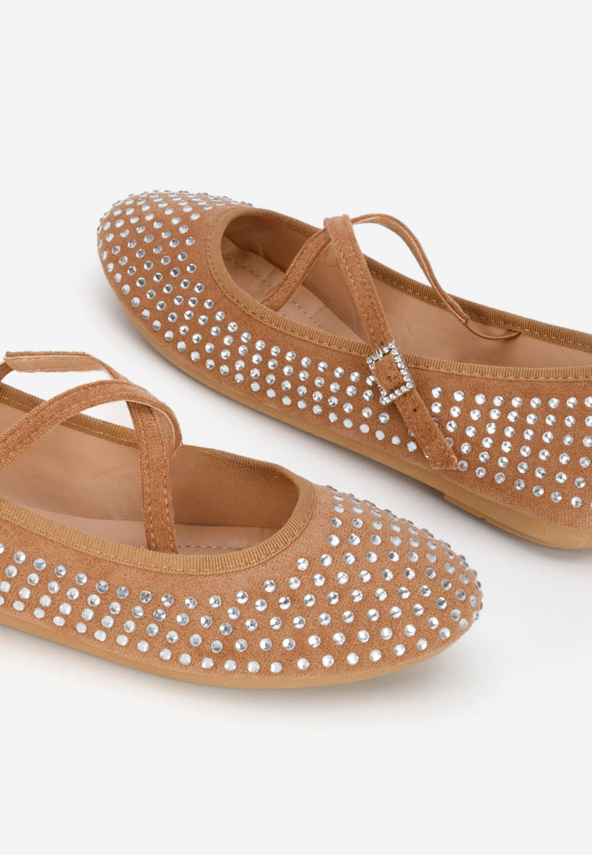 Karemy khaki pántos balerina cipő