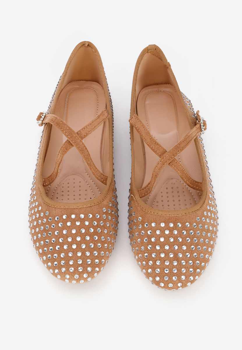 Karemy khaki pántos balerina cipő