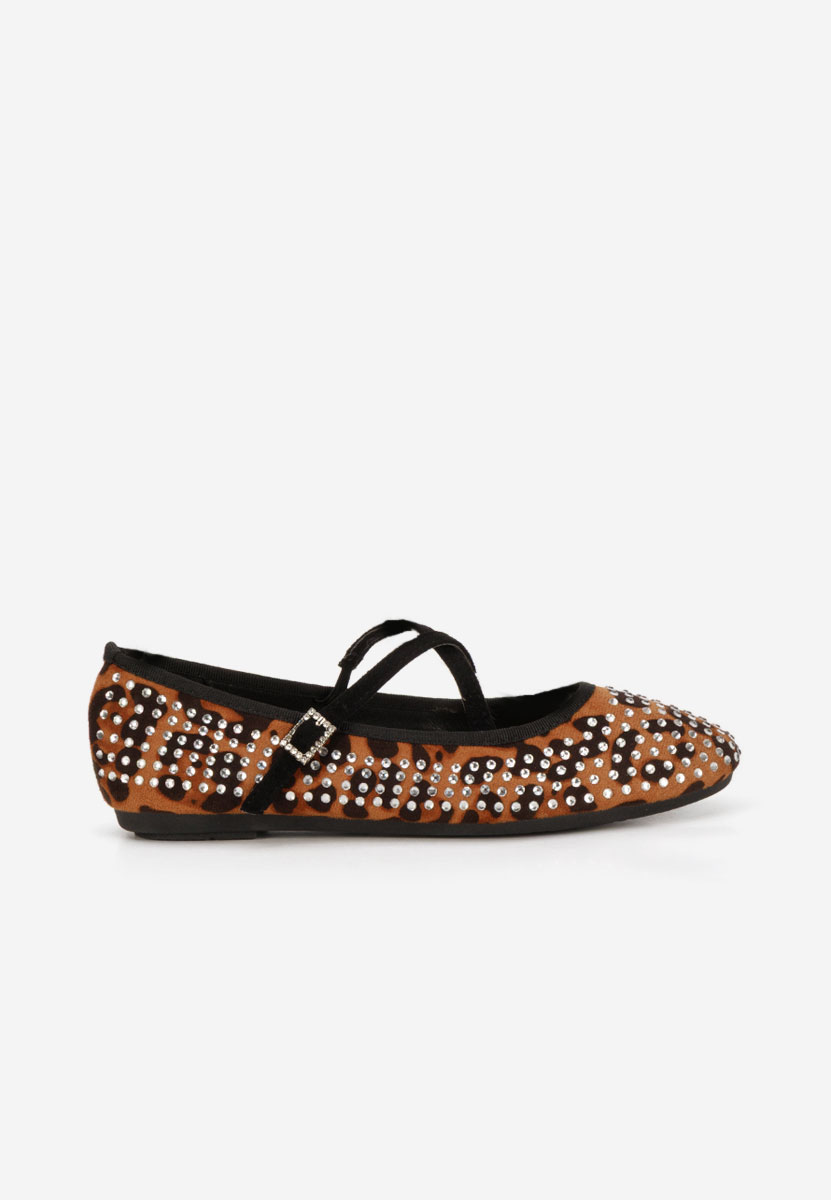 Karemy leopárdmintás pántos balerina cipő