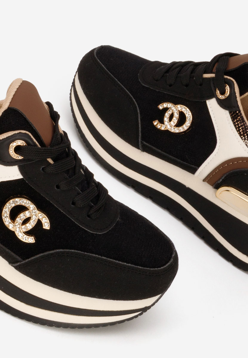 Liliza fekete telitalpú platform sneaker