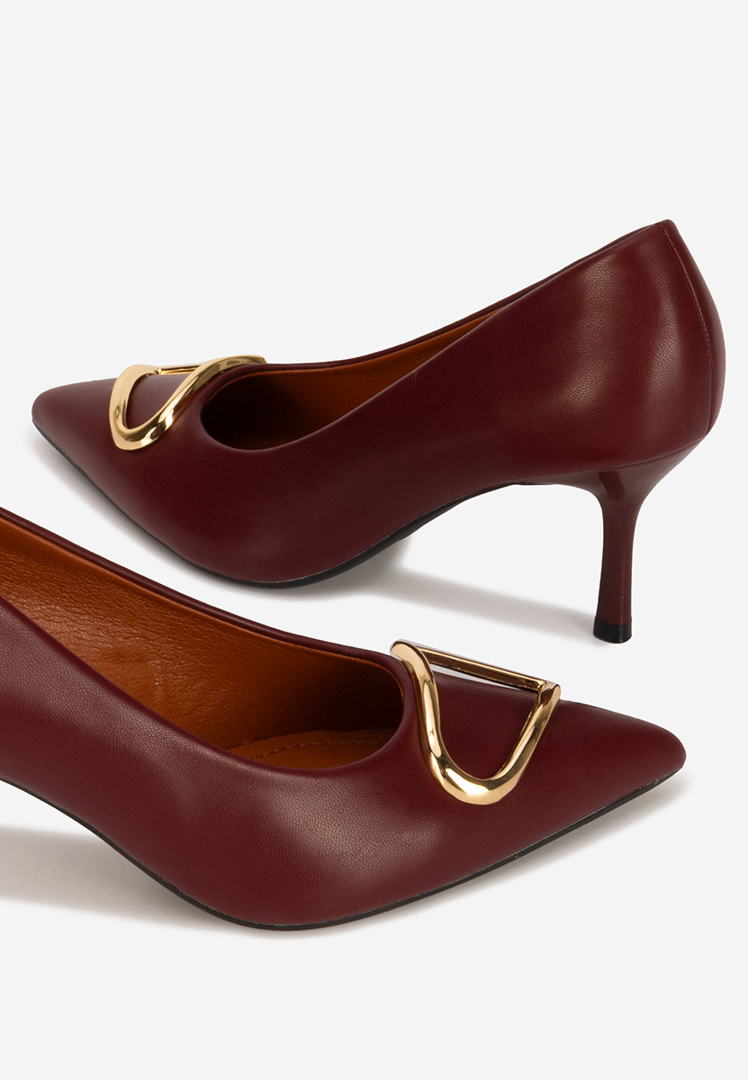 Cecinia borvörös tűsarkú cipő 