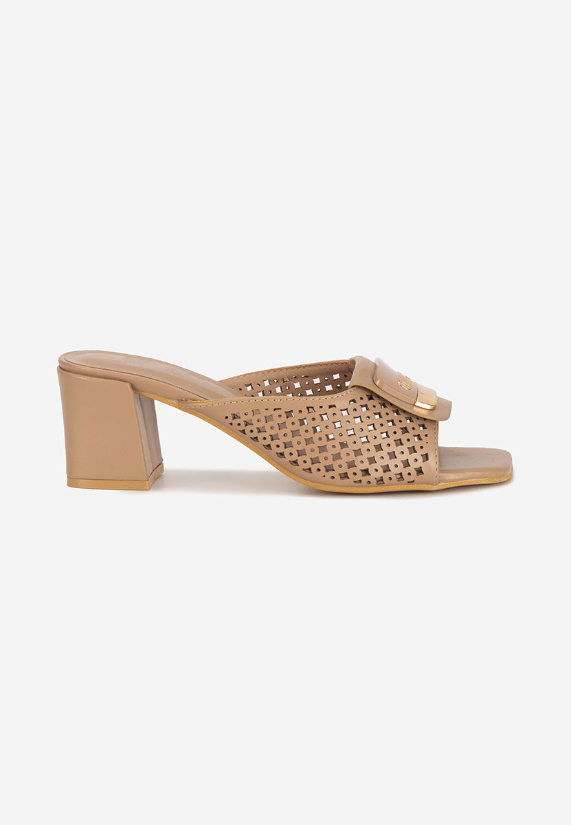 Carmenia khaki magassarkú papucs