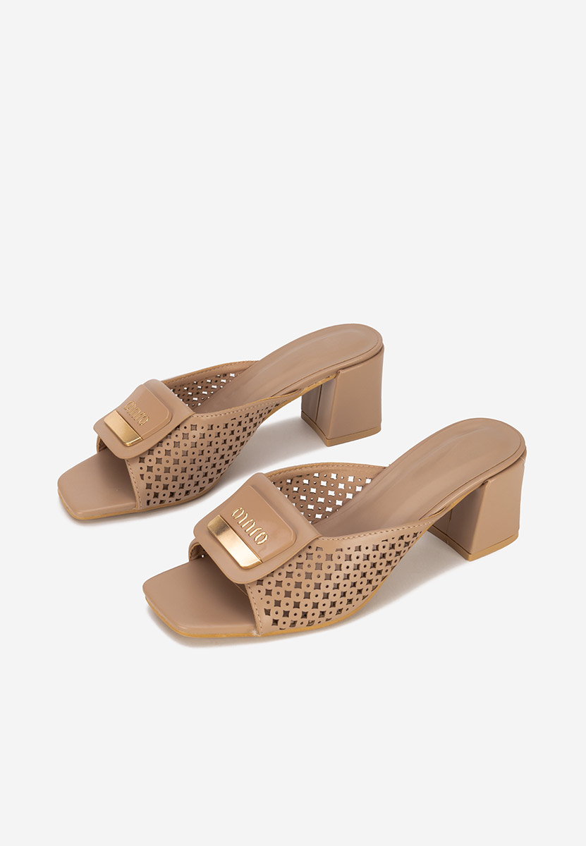 Carmenia khaki magassarkú papucs