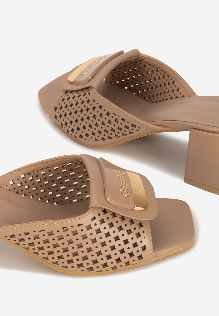 Carmenia khaki magassarkú papucs