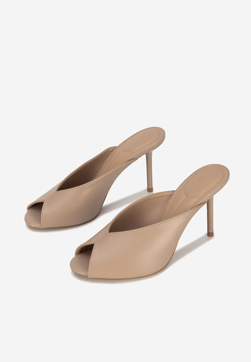 Sidina khaki magassarkú papucs