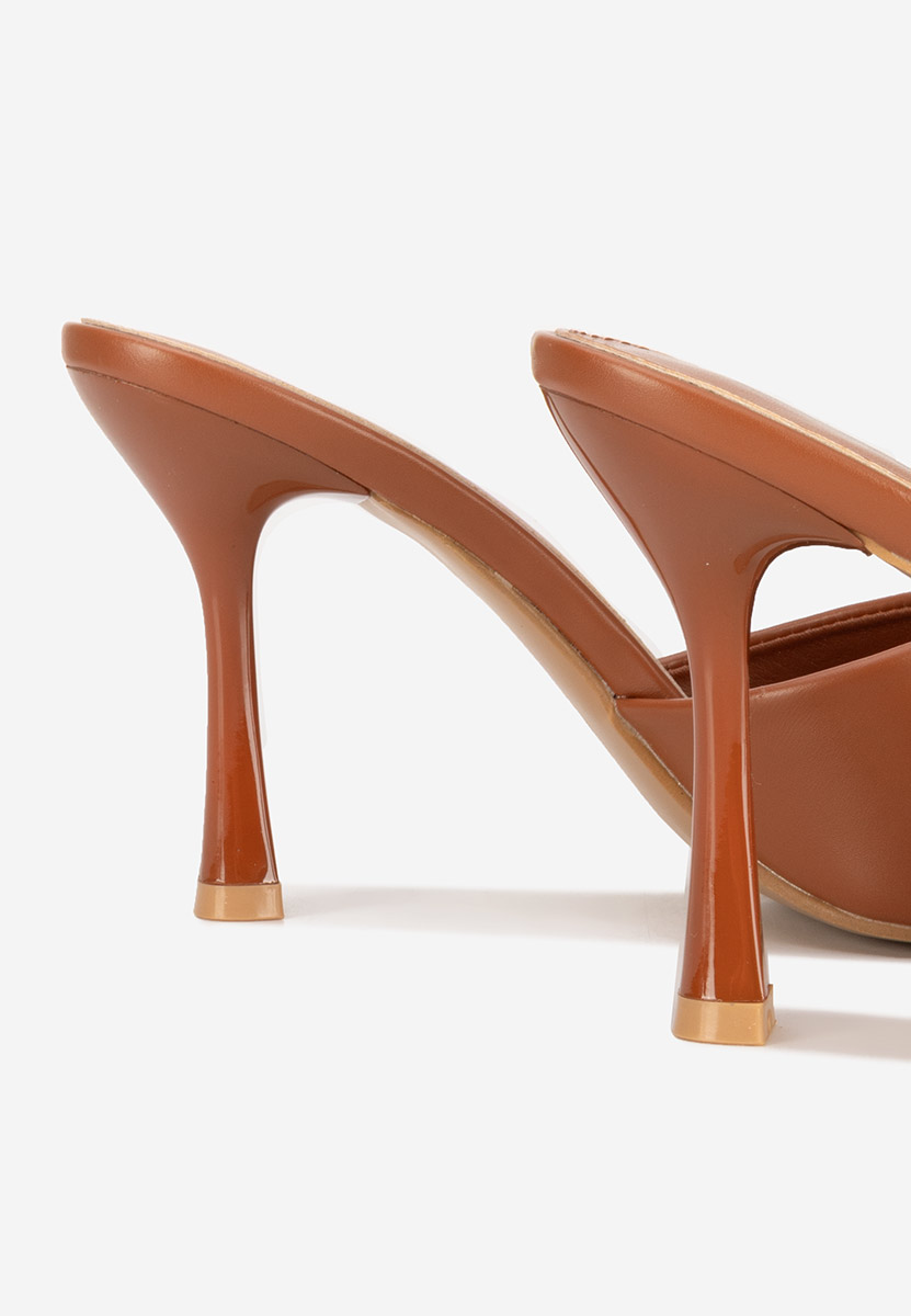 Eliseia v2 camel magassarkú papucs