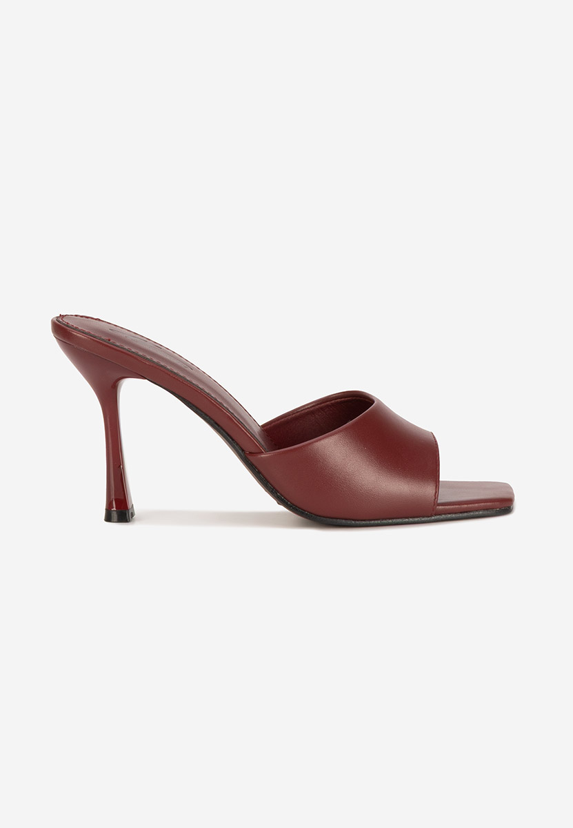 Eliseia v2 borvörös magassarkú papucs