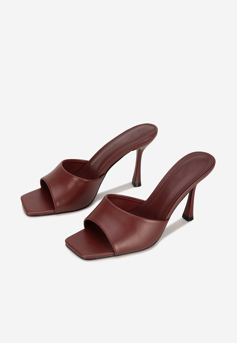 Eliseia v2 borvörös magassarkú papucs