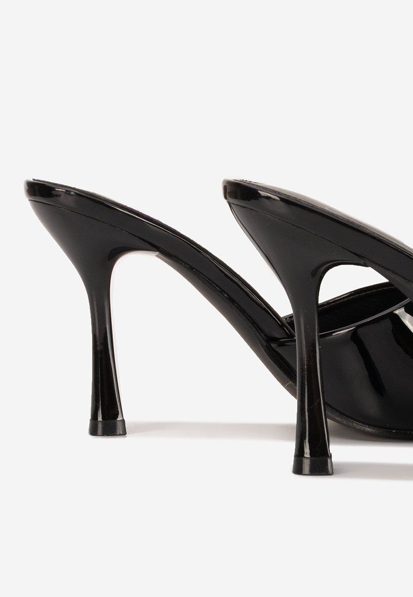 Eliseia fekete magassarkú papucs